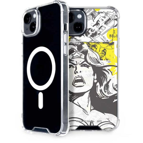 DC Comics Wonder Woman Vintage Comic Art iPhone 15 Plus MagSafe Case